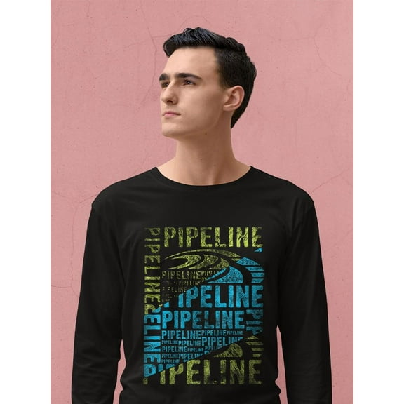 Pipeline Surf Style Graphic Top - Long Sleeve Men's