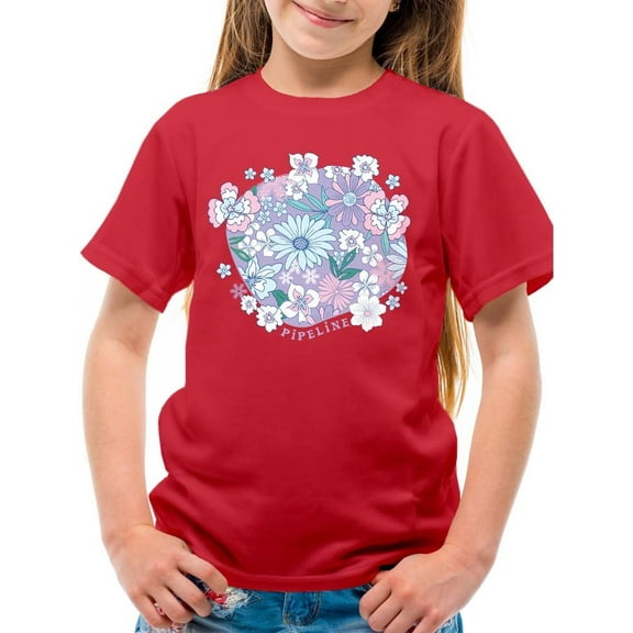 Pipeline Pastel Floral Dream - Youth Girls Beach Tee
