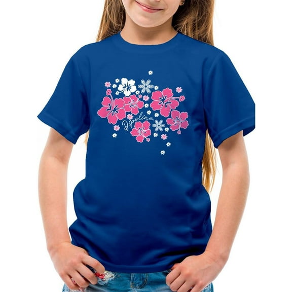 Pipeline Pink Hibiscus Youth Tee - Youth Girls Beach Tee