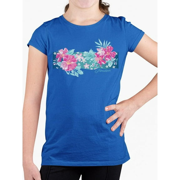 Pipeline Tropical Floral Youth Tee - Youth Girls Beach Tee