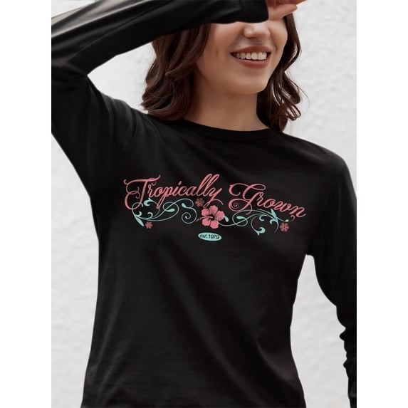 Pipeline Tropically Grown Flower Graphic - Women's Long Sleeve