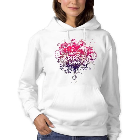 Pipeline Waveflower Floral Graphic Design - Women's Hoodie
