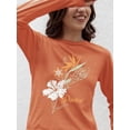 thumbnail image 1 of Pipeline Waveflower Floral Themed Graphic Tee - Long Sleeve Women's, 1 of 4