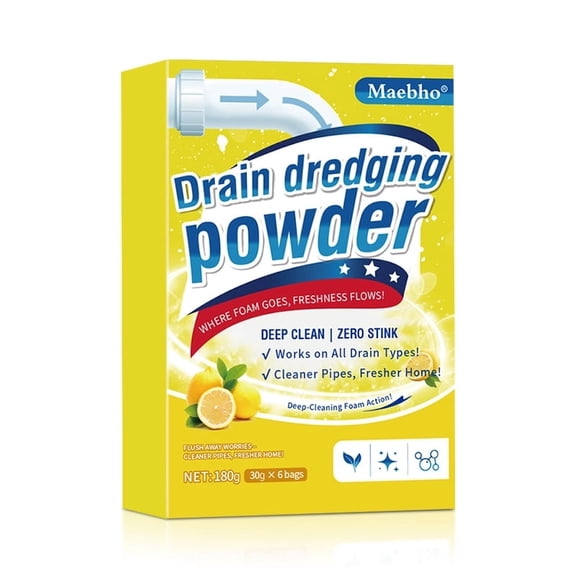 Pipeline dredging powder, pipeline cleaning agent, sewer floor drain, oil stains, blockage, dissolution, deodorization, cleaning, bubble powder