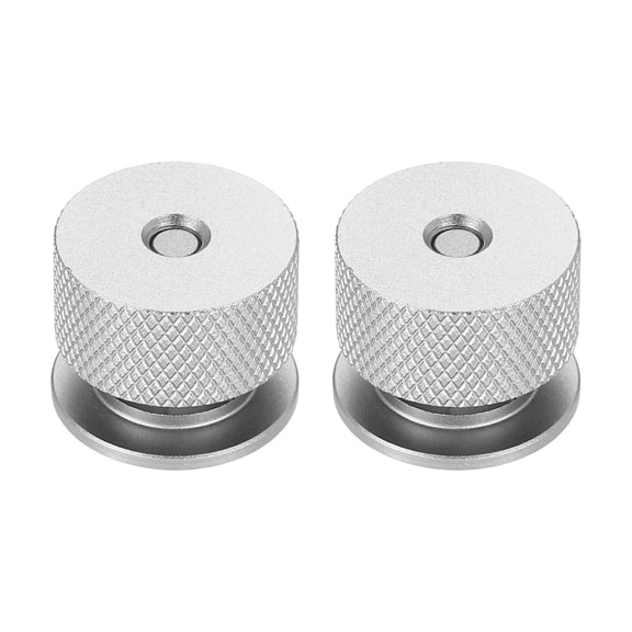 Pipeliner Welding Hood Helmet Fasteners, 2 Pcs Aluminum Alloy Headgear Replacement Parts Inside Anti-Slip Rubber Pad with Hole for Hard Hat Accessories, Silver