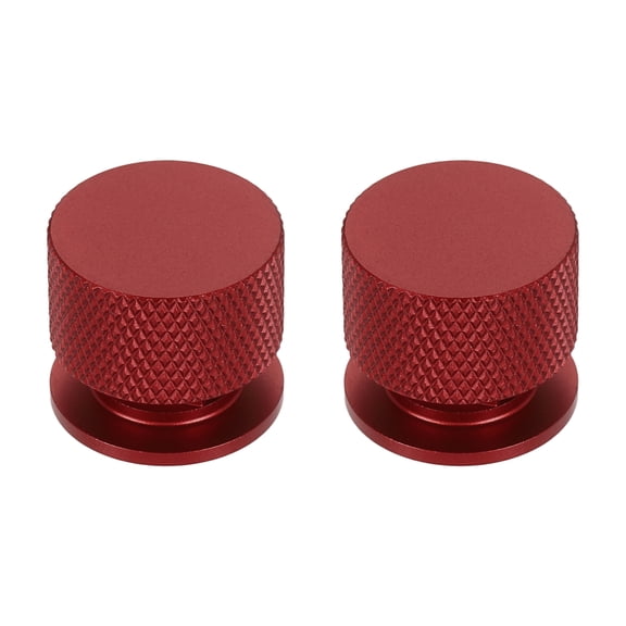 Pipeliner Welding Hood Helmet Fasteners, 2Pcs Aluminum Alloy Headgear Replacement Parts Screws with Anti-Slip Rubber Cushion for Hard Hat Accessories, Red