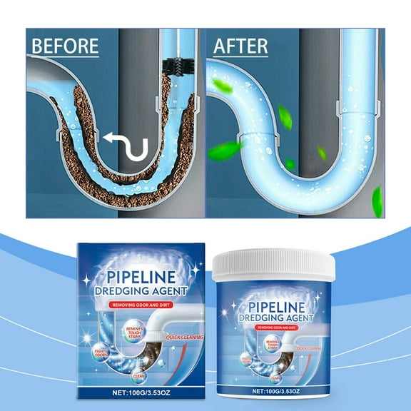 Pipelines Maintenance Cleaning Powder Effectively Dissolves Unclogs and Removes Dirt Powder Quickly Cleaning Drainage Pipelines