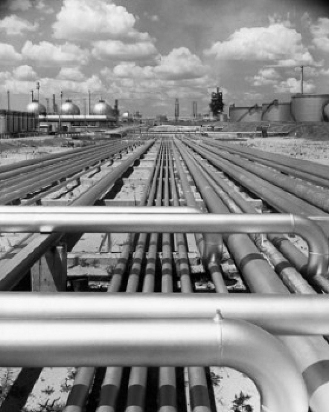 Pipelines at an oil refinery Tidewater Oil Company refinery Delaware USA Canvas Art - (24 x 36)