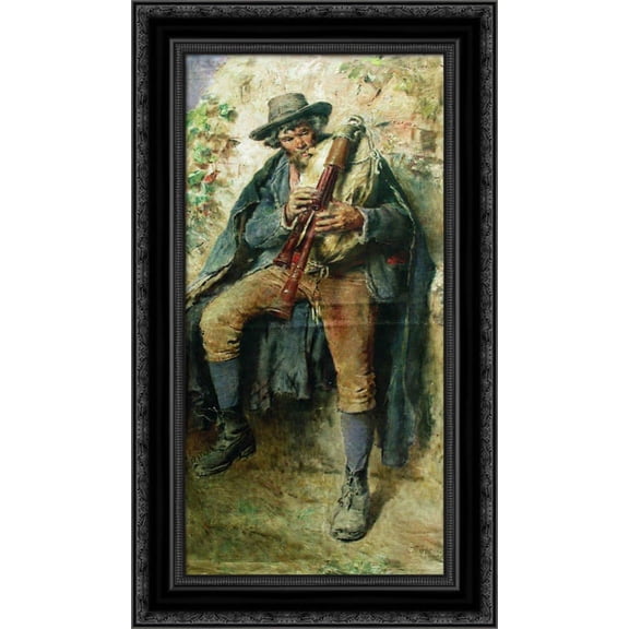 Piper 16x24 Black Ornate Wood Framed Canvas Art by Makovsky, Konstantin