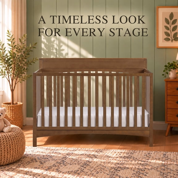 Suite Bebe Piper 5-in-1 Lifetime Crib in Chestnut Brown