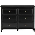 thumbnail image 1 of Piper 6 Drawer Dresser, Black, 1 of 9
