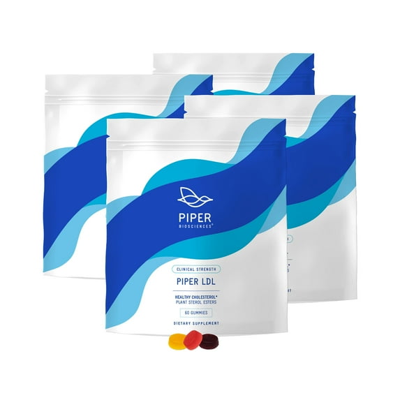Piper Biosciences Plant Sterols Gummies For Cholesterol Health: 60 Day Supply (240 Gummies)