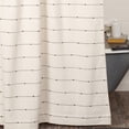 thumbnail image 1 of Piper Classics Farmcloth Stripe Shower Curtain, Natural Cream Woven with Black, 72"L x 72"W, Cotton, 1 of 5