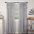 thumbnail image 1 of Piper Classics Farmhouse Ticking Stripe Blue 84" Long Panel Curtains, Set/2 Drapes, 100% Cotton, 1 of 5