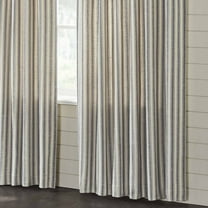 Piper Classics Market Place Gray Ticking Stripe 84" Curtain Panels, Set 2