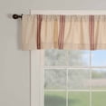 thumbnail image 1 of Piper Classics Market Place Red Grain Sack Stripe Valance Curtain, Cotton, 1 of 5