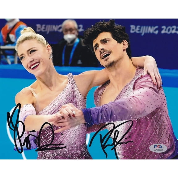 Piper Gilles & Paul Poirier Skating 2026 Olympics Signed 8x10 Photo PSA/DNA COA A