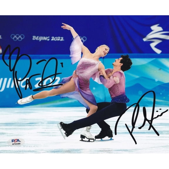 Piper Gilles & Paul Poirier Skating 2026 Olympics Signed Autograph 8x10 Photo PSA/DNA COA C