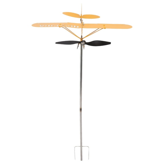 Piper J3 Cub Airplane Weathervane 3D Metal Airplane Weather Vane Outdoor Roof Wind Direction Indicator Garden Decor Large