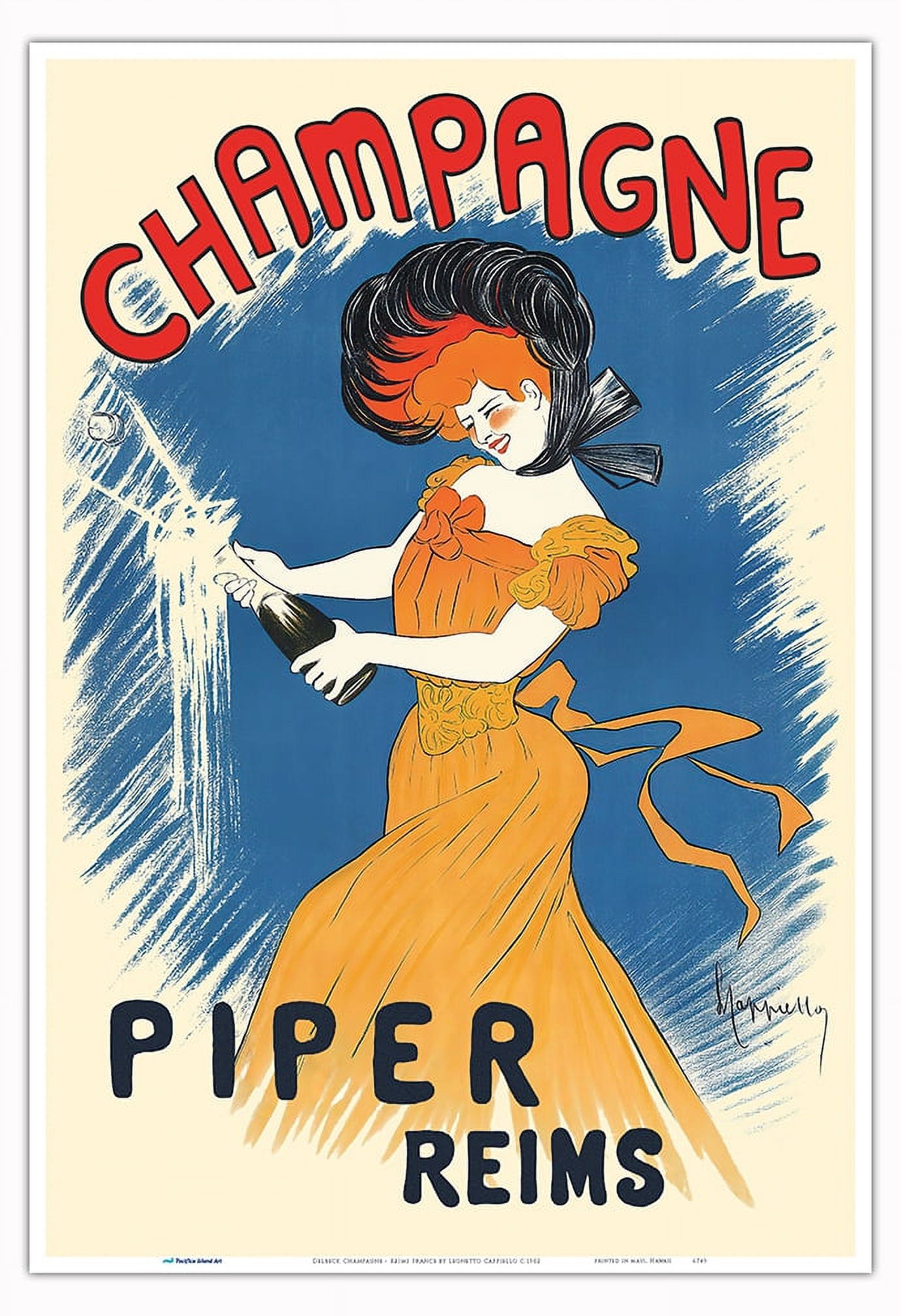 Piper Reims Champagne - Vintage French Advertising Poster by