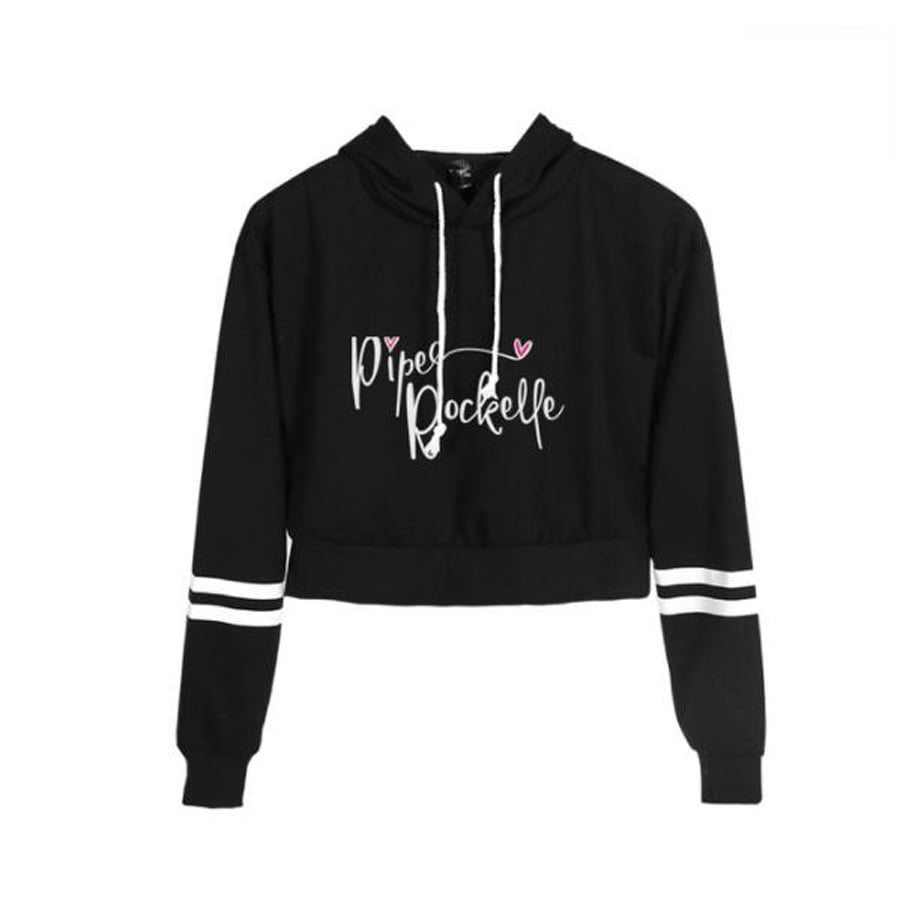 Piper Rockelle Merch Yellow Crop Top Hoodie Harajuku Cropped Sweatshirt