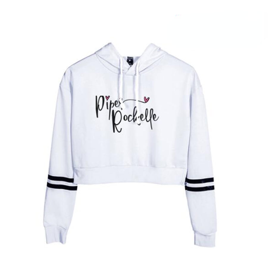 Piper Rockelle Merch Yellow Crop Top Hoodie Harajuku Cropped Sweatshirt