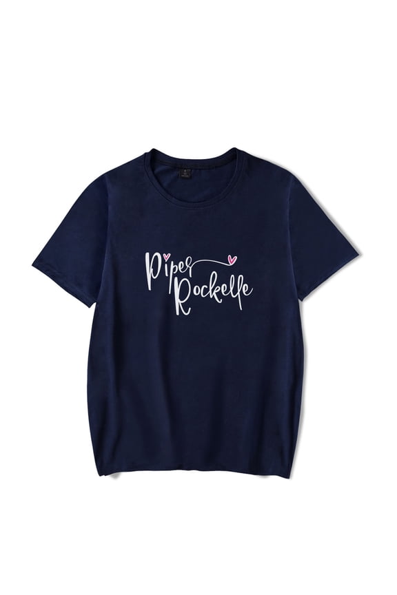 Piper Rockelle Short Sleeve Tee Women Men Crewneck Summer T-shirt