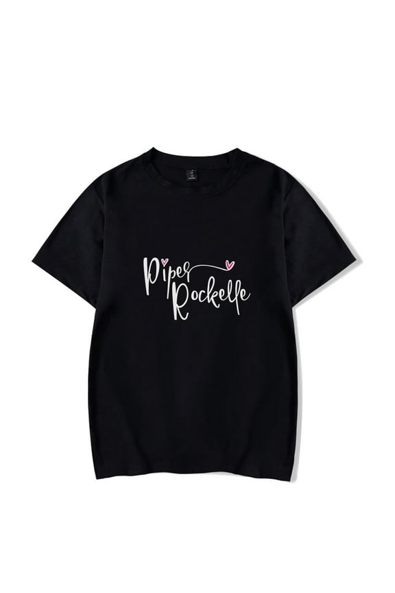Piper Rockelle Short Sleeve Tee Women Men Crewneck Summer T-shirt