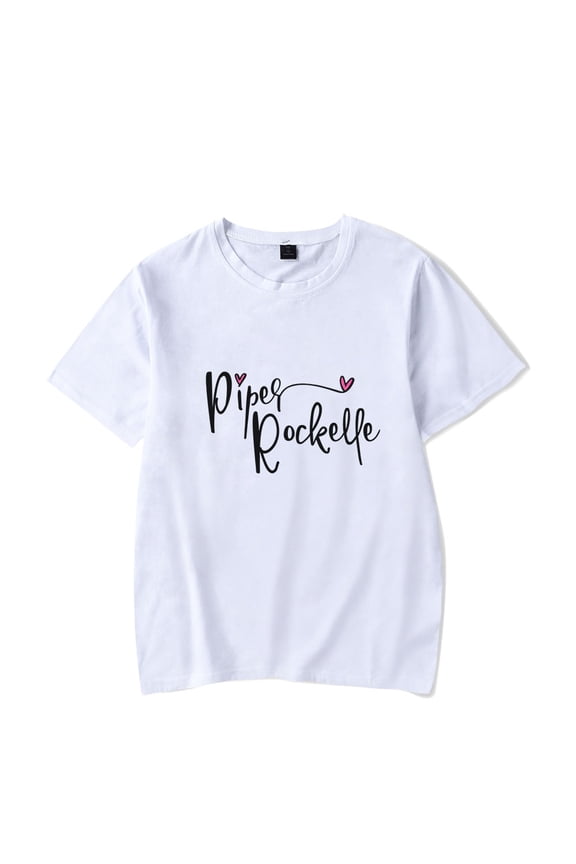 Piper Rockelle Short Sleeve Tee Women Men Crewneck Summer T-shirt