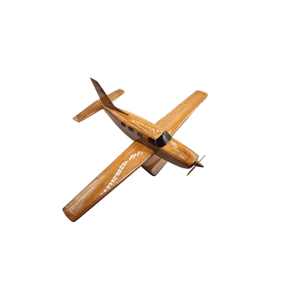 Piper Seminole Mahogany Wood Desktop Airplane Model