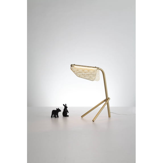 Piper Table Lamp Golden Carbon Steel