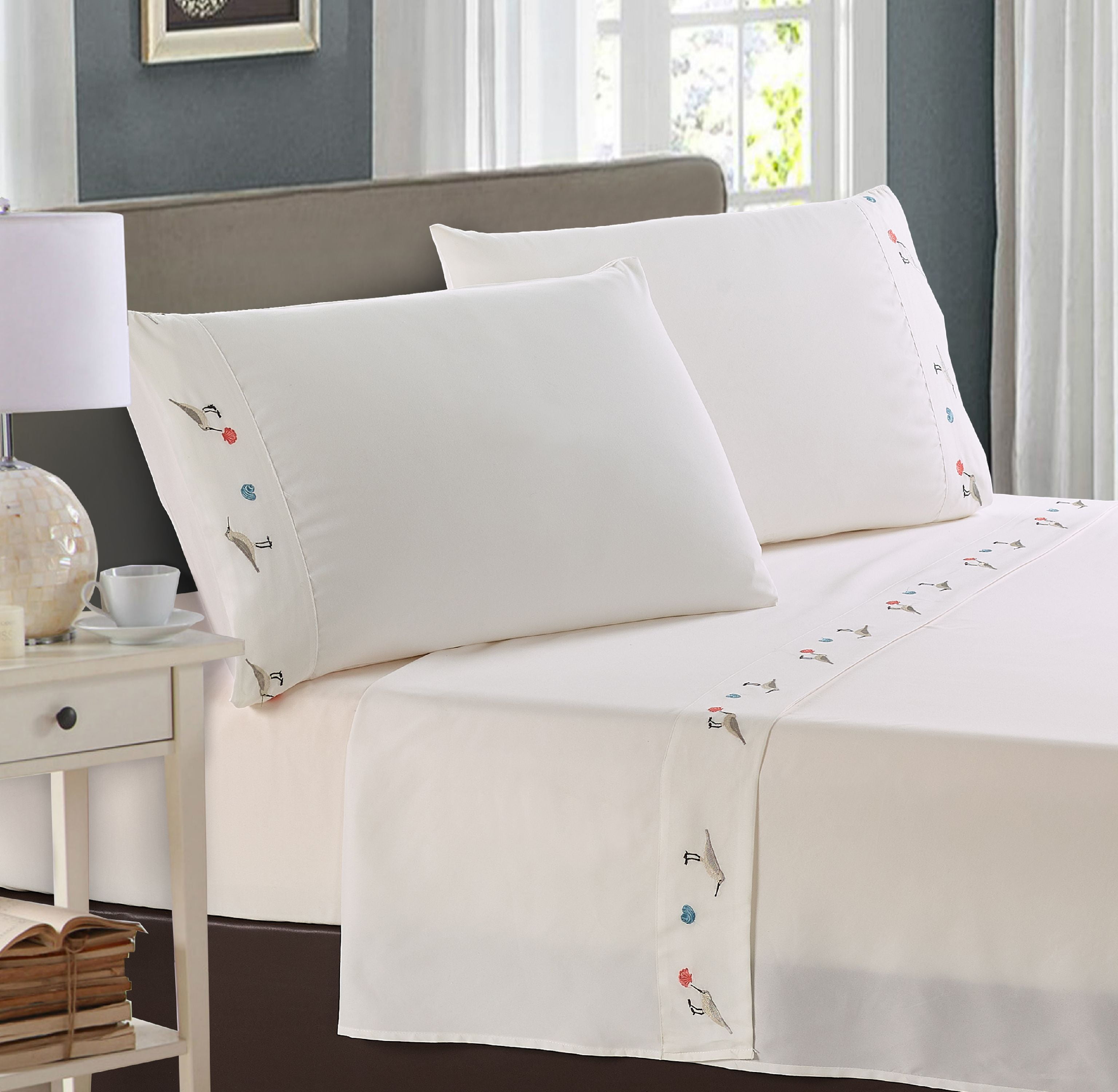 Pipers Embroidered Pillowcase Pair
