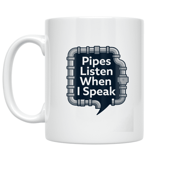 Pipes Listen When I Speak - Plumbing Enthusiast - 11 oz Ceramic Coffee Mug