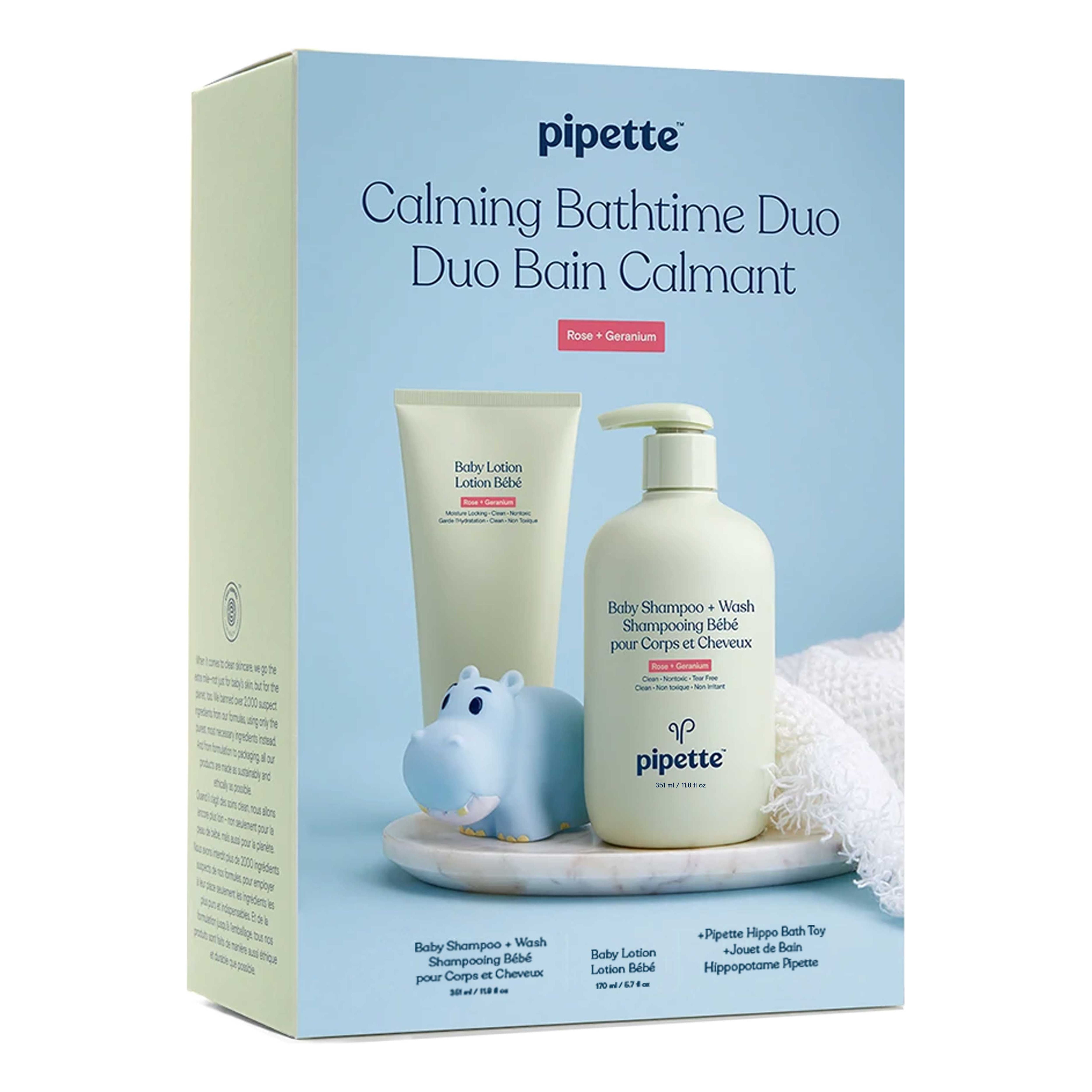 Pipette 3Pc Baby Calming Bathtime Duo (Shampoo & Wash, Lotion, Bath