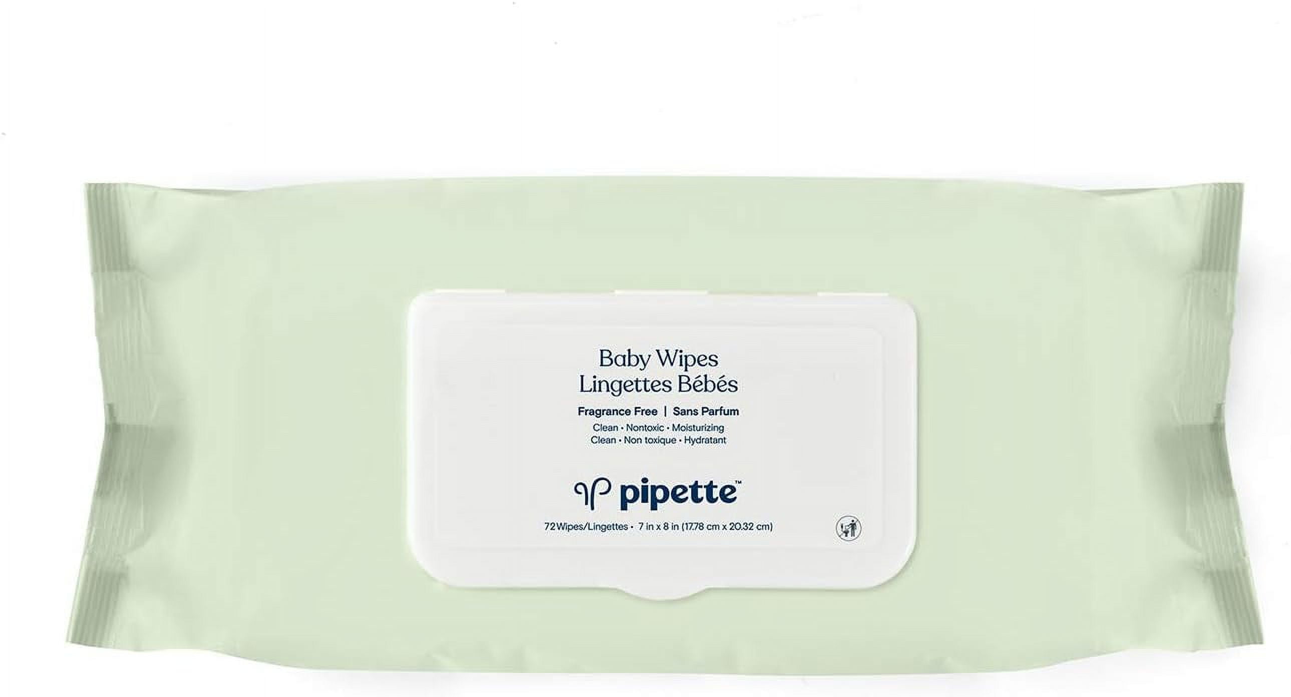 Pipette Baby Wipes Natural PlantDerived Fibers , Unscented, Water