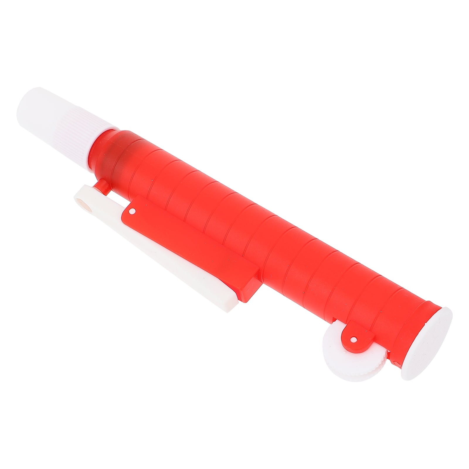 TABLZONE Manual Pipette Pump with Thumb Wheel Design, Red Plastic, 1 Set for Laboratory Use