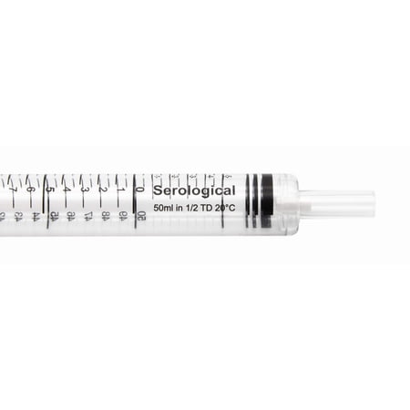 GSC International SPDS-50 Serological Pipette, 50ml Capacity by 0.5ml, Plastic, Sterile, Color Coded.