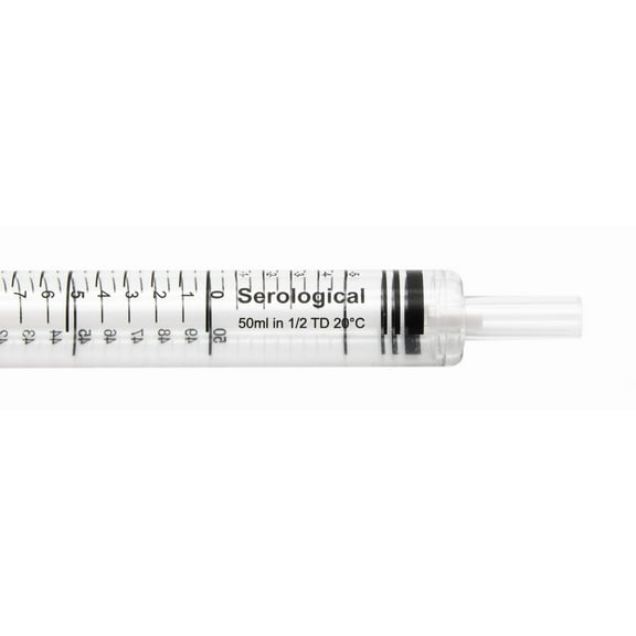 GSC International SPDS-50 Serological Pipette, 50ml Capacity by 0.5ml, Plastic, Sterile, Color Coded.