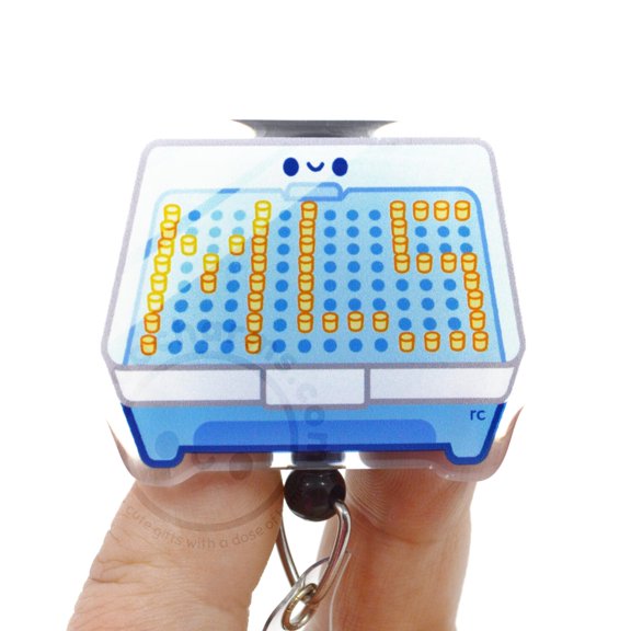 Pipette Tip Box MLS Badge Reel, Cute Lab Week Gift, Medical Laboratory Technicians, Retractable Lanyard ID Holder, Heavy Duty, Carabiner