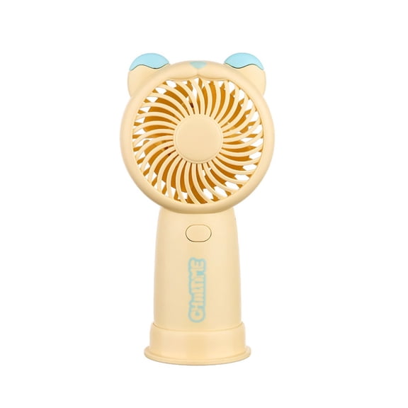 Pipi Bear Handheld Fan 3 Mini Portable USB Rechargeable, Quiet Small Fan with Cute Bear 3 Modes, Handheld Fans for Home Office Travel Outdoor Use with Protective Cover