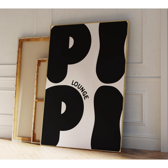 Pipi Lounge Bathroom Poster, Funny Restroom Art Unframed Paper Print