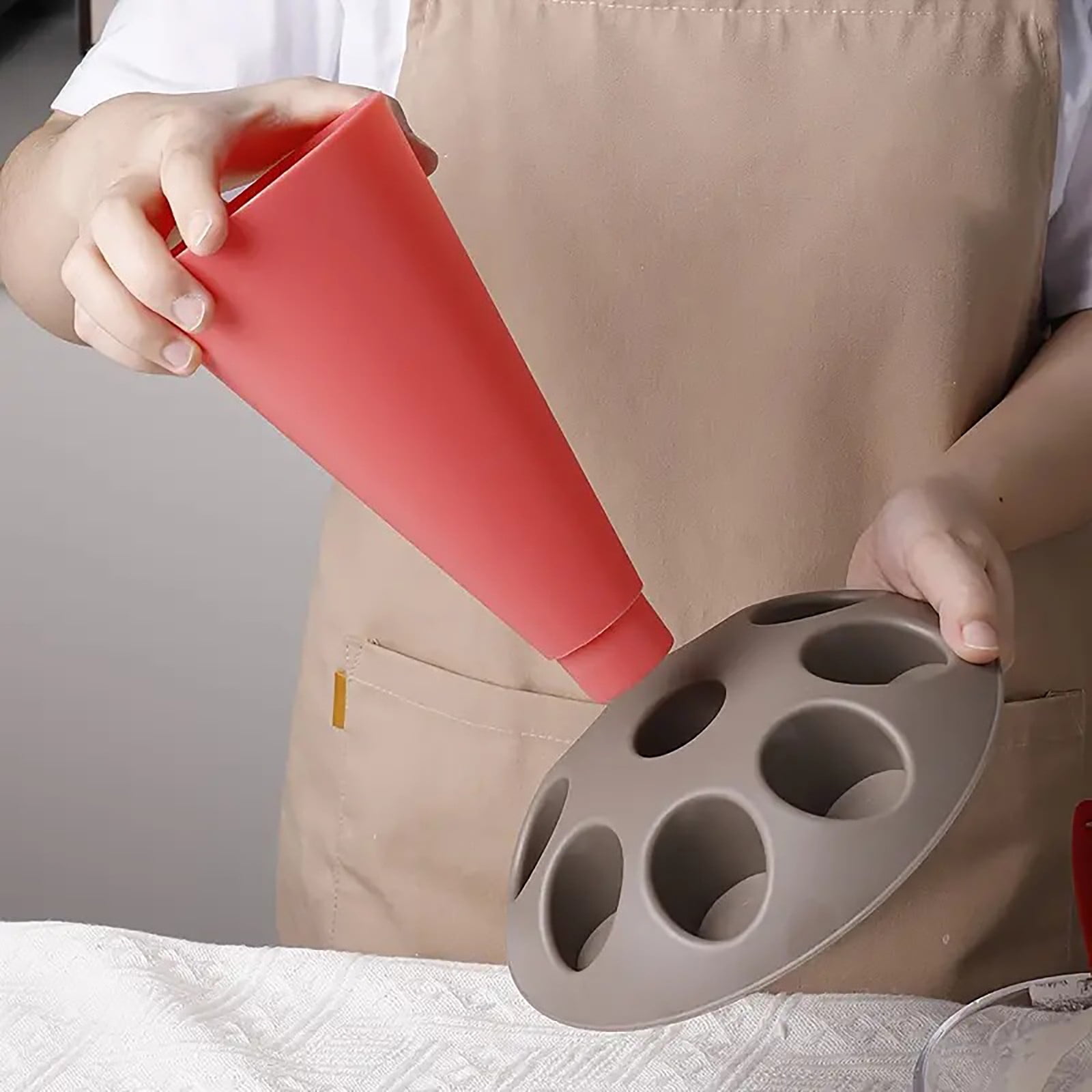 Piping Bag Stand Bag Holder Icing Bag Holder With 8 Slots Nozzles