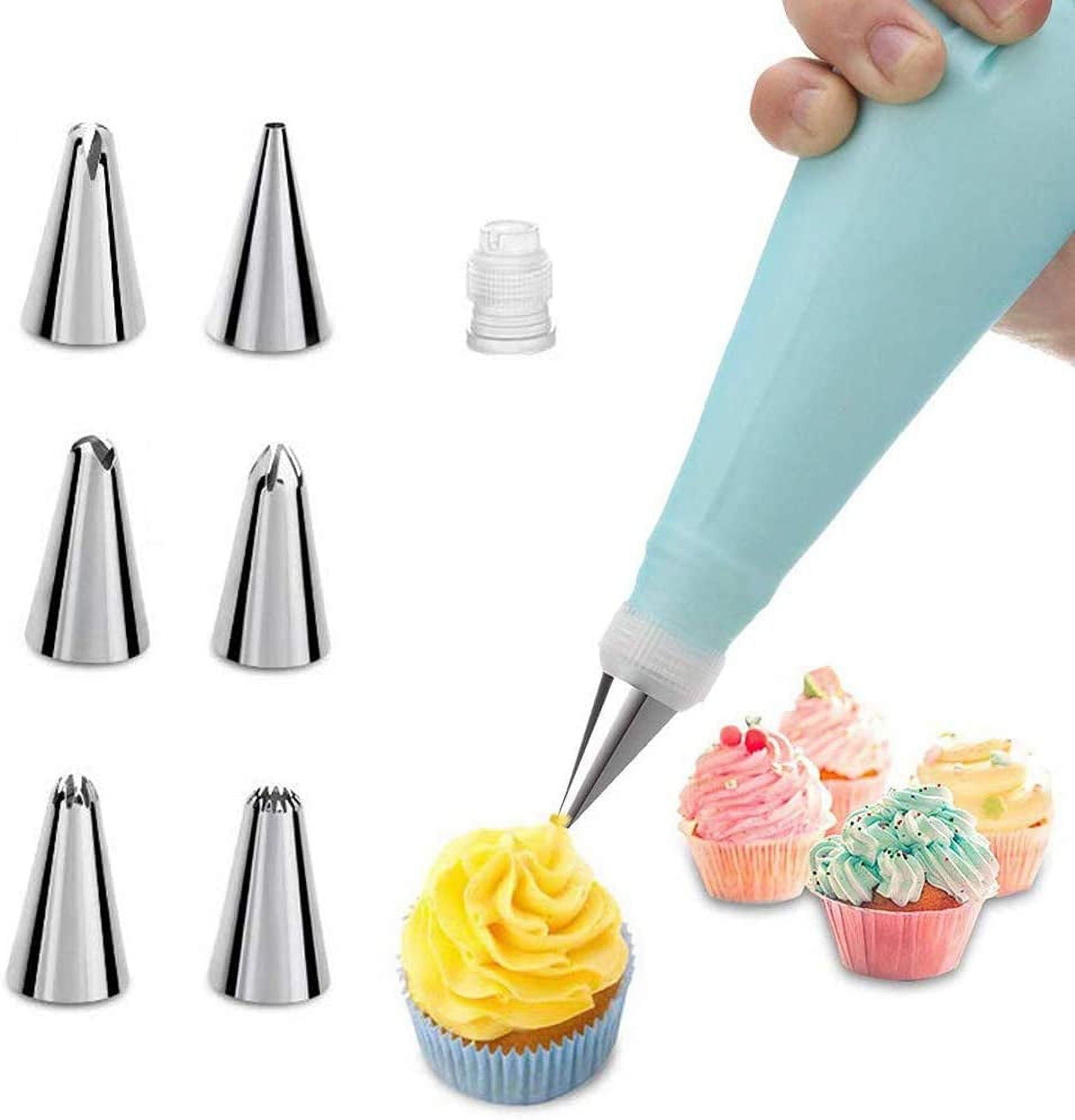 Makmeng Cake Decorating Tools Supplies Kit - 368Pcs Baking Supplies with  Storage Case for Beginners - Icing Piping Bags and Tips Set For Cookies