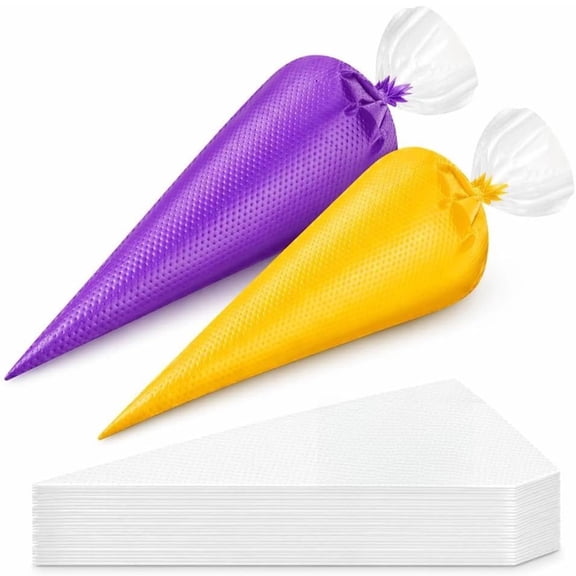 Piping Bags Disposable 12 Inch, 100PCS Extra Thick Pastry Icing Piping Bags for Cake & Cookie, Non-Slip Anti-Burst Cake Frosting Decorating Bags Easy to Squeeze