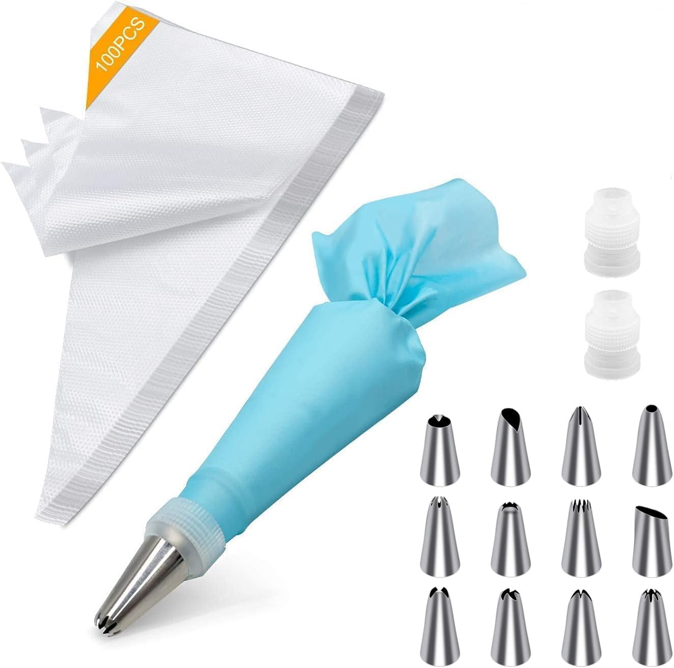 Piping Bags and Tips, Cake Piping Bags and Tips Suitable for Beginners ...