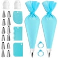 thumbnail image 1 of Piping Bags and Tips Set, BKSDUEH Reusable Cake Decorating Supplies with 2 Reusable Bags, 12 Icing Tips, 2 Silicone Rings, 2 Couplers and 3 Scrapers, Cake Baking Tools for Cookie Icing Cupcakes, 1 of 9