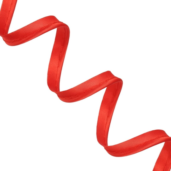 Piping Bias Tape 1/2 Inch 5.5 Yards Piping Trim with Cotton Core Lip Cord Trim for Sewing Binding Hemming Cushions DIY Decor Crafts, Red