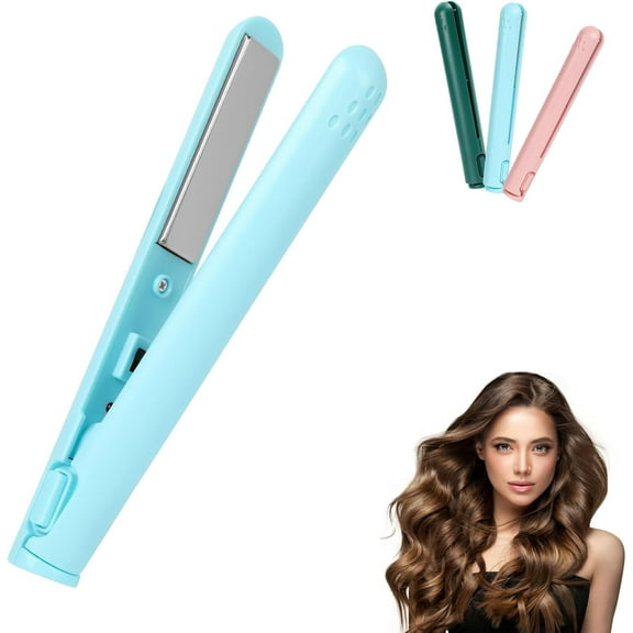 Pipiup Curling Iron, Mini Dual-Purpose CurlingIron, Purpose Curling-Iron, Hair Straightener and Curler 2 in 1, for Travel Home