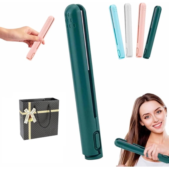 Curling Iron, Mini Dual Purpose Curling Iron, Hair Curler and Straightener 2 in 1, Suitable for travel and for short and long hair
