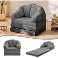 thumbnail image 1 of Pipleo 3-in-1 Folding Sofa Bed, Convertible Floor Lounger & Chair with Back Support, Portable Handle, Comfy Couch for Small Apartment Living Room Bedroom, 1 of 7